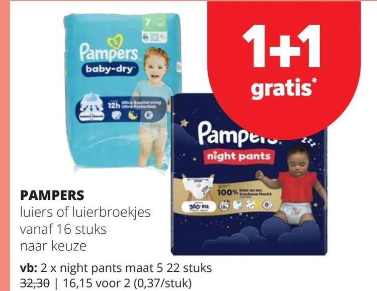 Promotie: Pampers luiers of luierbroekjes