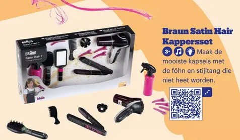 Aanbieding: Braun Satin Hair Kappersset