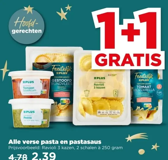 Aanbieding: Alle verse pasta en pastasaus