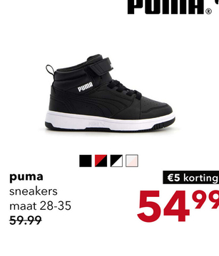 Aanbieding: Puma Rebound V6 Mid jongens sneakers grijs/wit