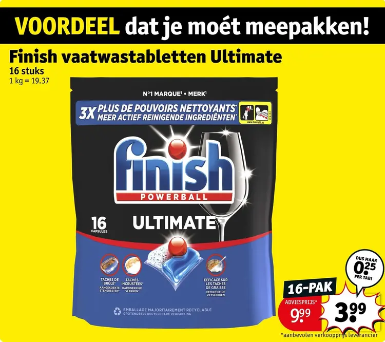 Promotie: Vaatwastabletten Ultimate