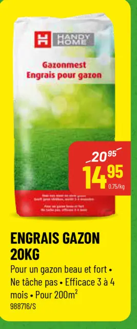 Offre: Engrais gazon