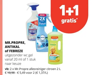 Aanbieding: MR.PROPRE, ANTIKAL of FEBREZE