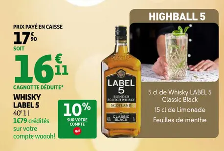 Aanbieding: WHISKY LABEL 5 Classic Black