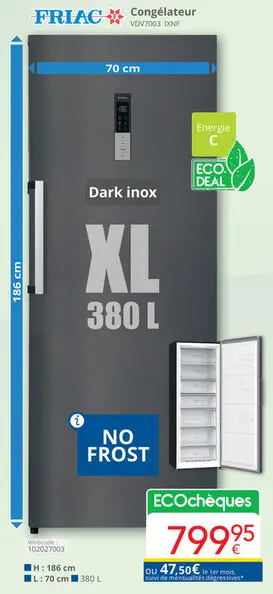 Offre: Congélateur VDV7003 IXNF
