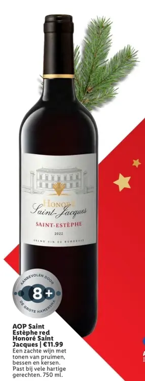 Aanbieding: AOP Saint Estèphe red Honoré Saint Jacques