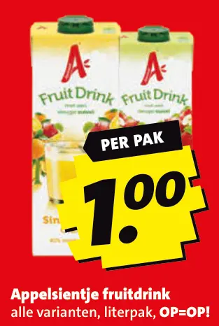 Aanbieding: Appelsientje fruitdrink