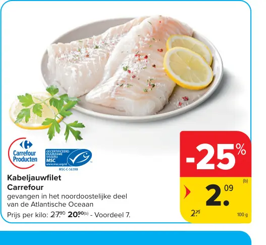 Promotie: Kabeljauwfilet