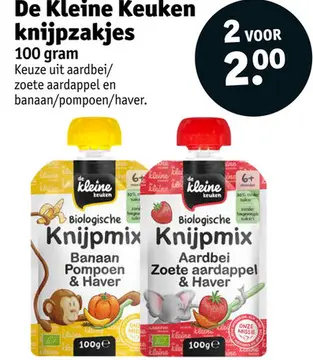 Aanbieding: De Kleine Keuken knijpzakjes
