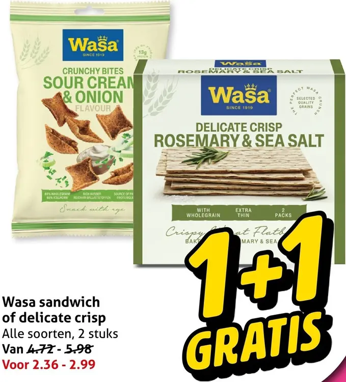Aanbieding: Sandwich of delicate crisp
