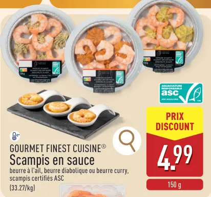 Offre: Scampis en sauce