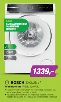 Aanbieding: BOSCH EXCLUSIV® Wasmachine WGB256AMNL