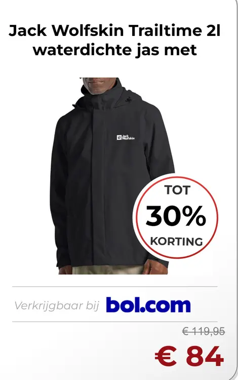 Aanbieding: Trailtime 21 waterdichte jas