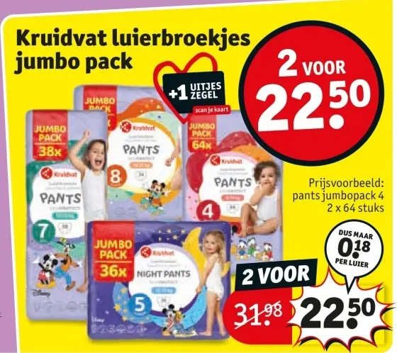Aanbieding: Luierbroekjes jumbo pack