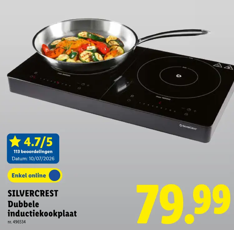 Promotie: Dubbele inductiekookplaat