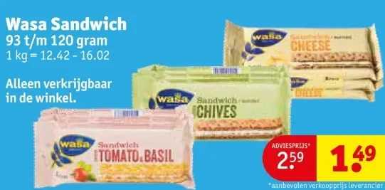 Promotie: Wasa Sandwich