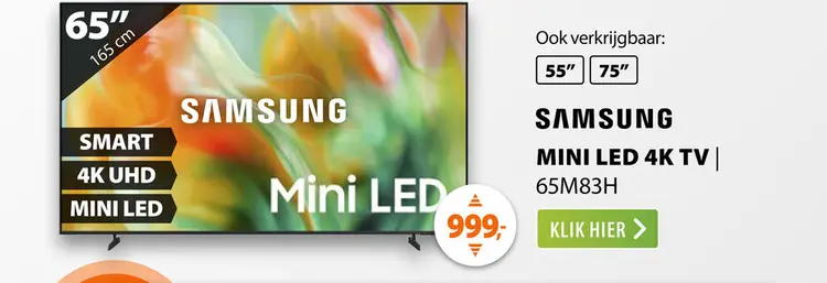 Aanbieding: Samsung Mini LED 4K 65M83H (2026)