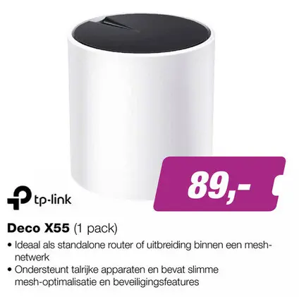 Aanbieding: TP-Link Deco X55 (1 pack)