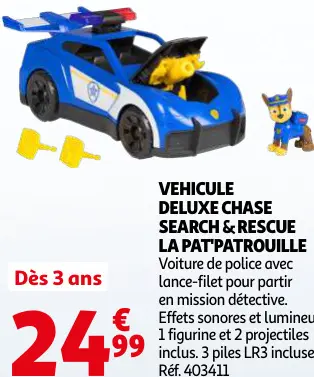 Promotie: Véhicule Deluxe Chase Search & Rescue La Pat' Patrouille