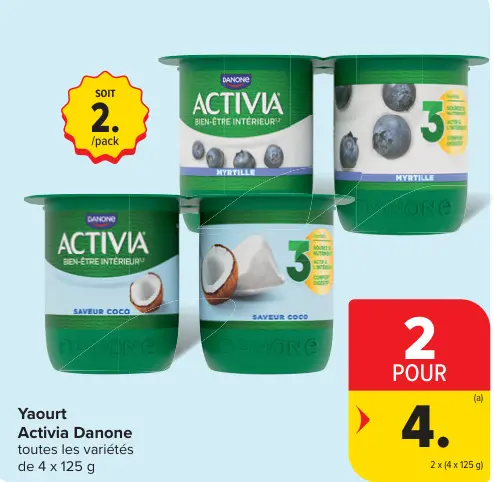 Offre: Yaourt Activia