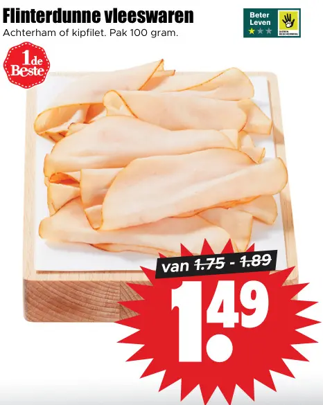 Aanbieding: Flinterdunne vleeswaren