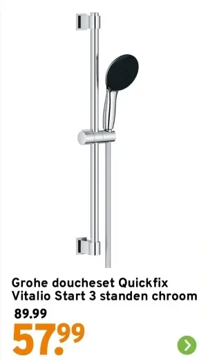 Aanbieding: doucheset Quickfix Vitalio Start 3 standen chroom