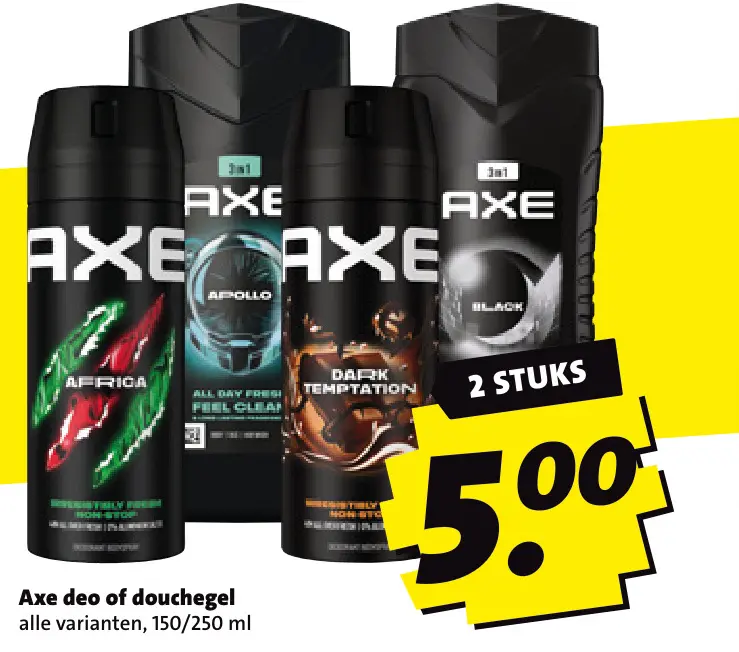 Aanbieding: Axe deo of douchegel
