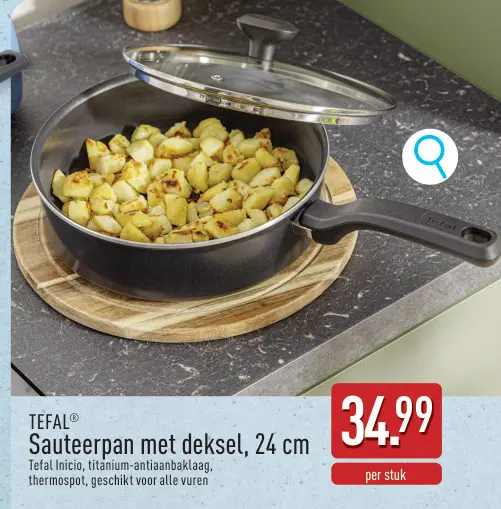 Promotie: TEFAL® Sauteerpan met deksel, 24 cm