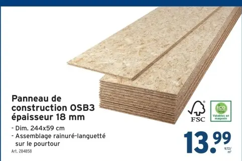 Offre: Panneau de construction OSB3