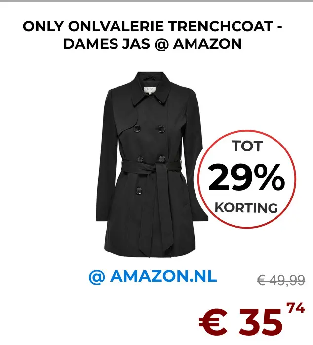 Aanbieding: Onlvalerie trenchcoat