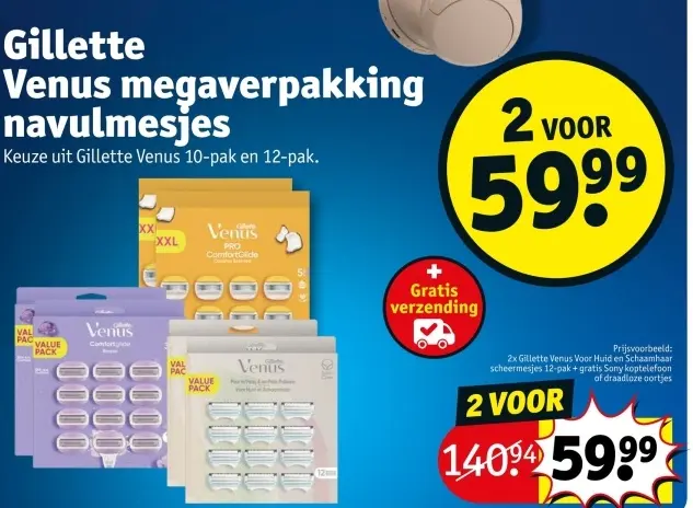 Promotie: Gillette Venus megaverpakking navulmesjes