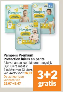 Aanbieding: Pampers Premium Protection luiers en pants