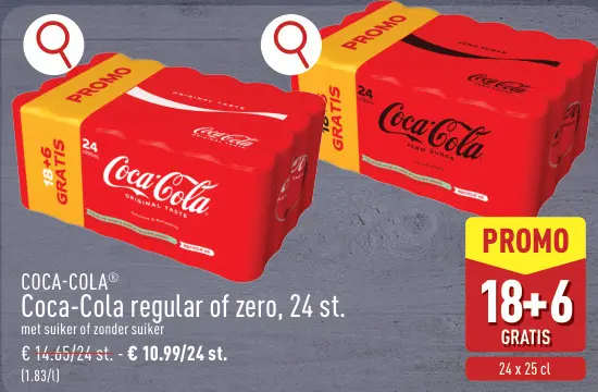 Promotie: Coca-Cola regular of zero