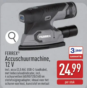 Promotie: Accuschuurmachine, 12 V