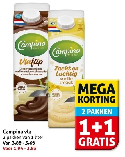 Aanbieding: Campina vla