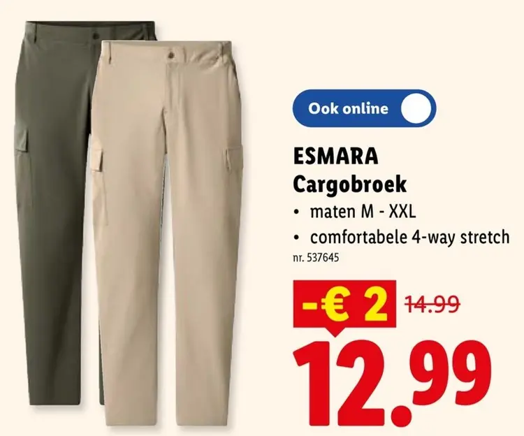 Promotie: Cargobroek