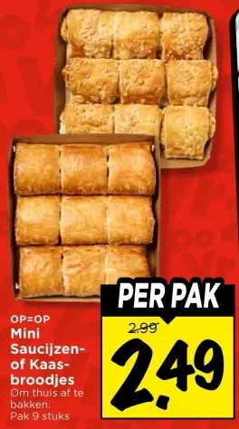 Mini Saucijzen- of Kaasbroodjes