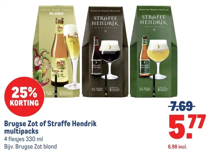 Aanbieding: Brugse Zot or Straffe Hendrik multipacks
