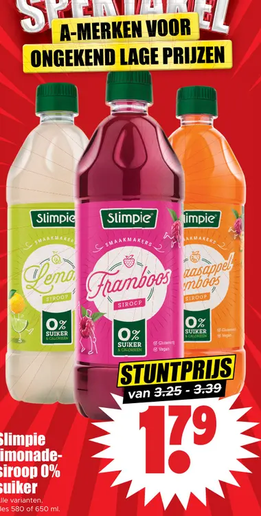 Aanbieding: Slimpie limonade-siroop 0% suiker
