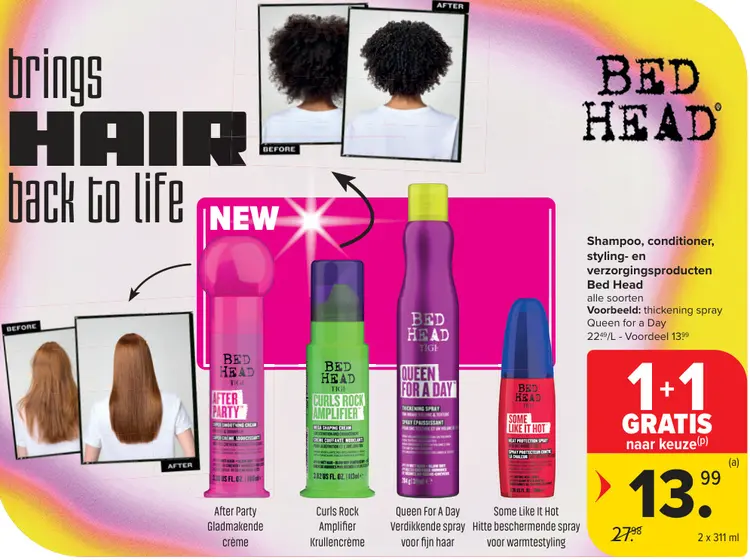Promotie: Shampoo, conditioner, styling- en verzorgingsproducten Bed Head