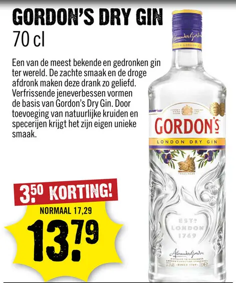 Aanbieding: Gordon's London Dry Gin 70 cl