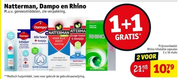 Aanbieding: Natterman, Dampo en Rhino