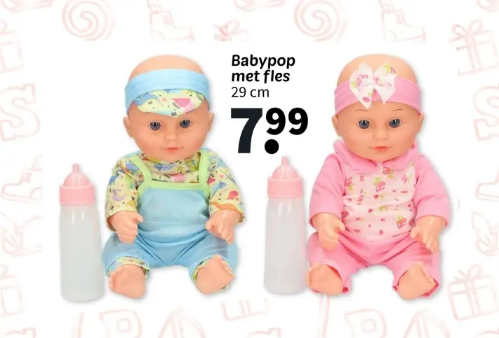 Aanbieding: Babypop met fles