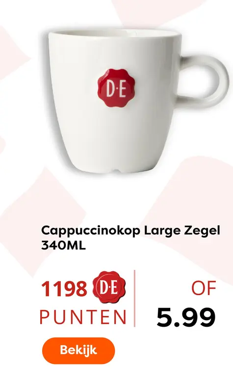 Aanbieding: Cappuccinokop Large Zegel