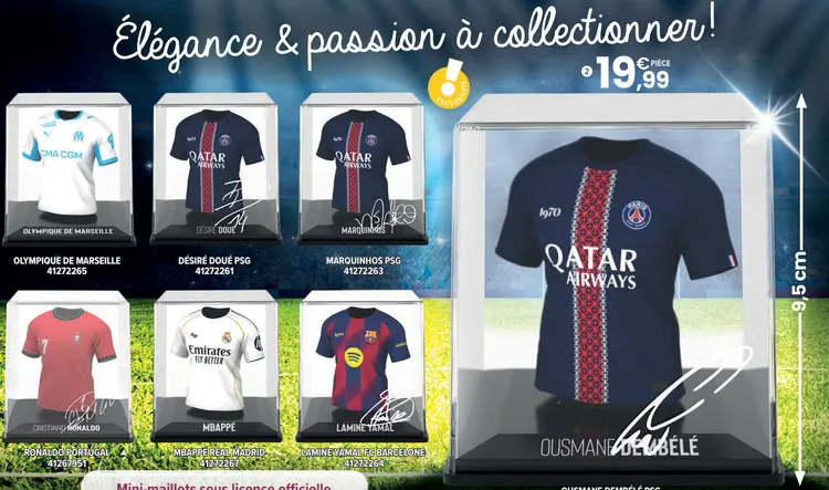 Offre: Mini-maillots sous licence officielle signés 