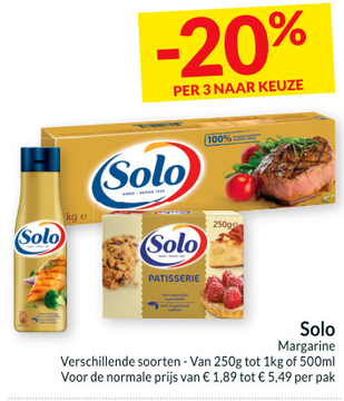 Aanbieding: Solo Margarine