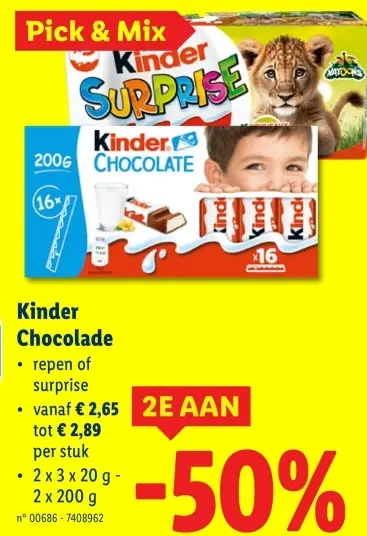 Aanbieding: Kinder Chocolade