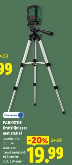 Aanbieding: Kruislijnlaser met statief