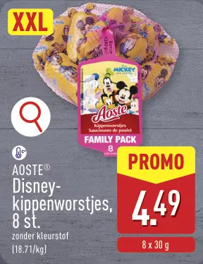 Promotie: Disney-kippenworstjes