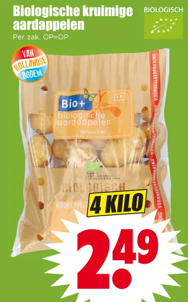 Aanbieding: Biologische kruimige aardappelen